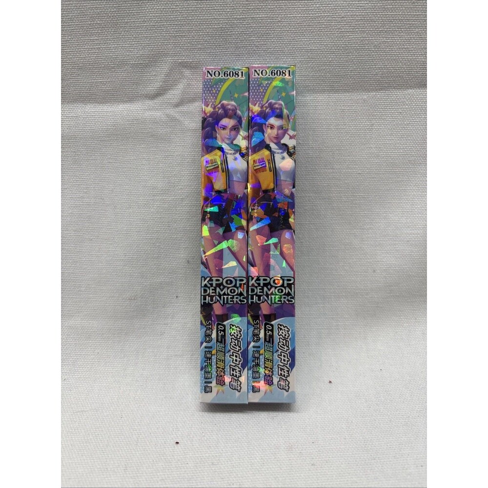 KPOP Demon Hunters Mystery Gel Pens Lot of 2 Sealed Blind Box Pens